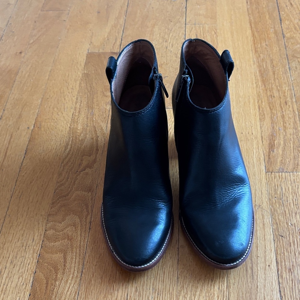 Madewell Black Leather Ankle Booties